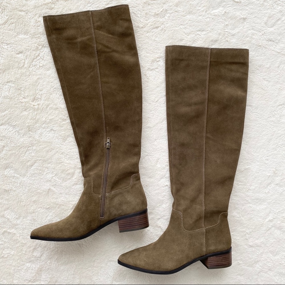 Lucky Brand Kitrie olive green knee suede boots - Picture 11 of 11